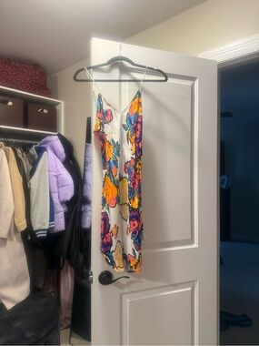 Revolve NBD new with tags Slip Dress - White with Multicolor Blooms